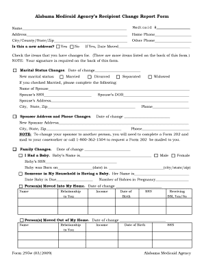 Medicaid Change of Information Form