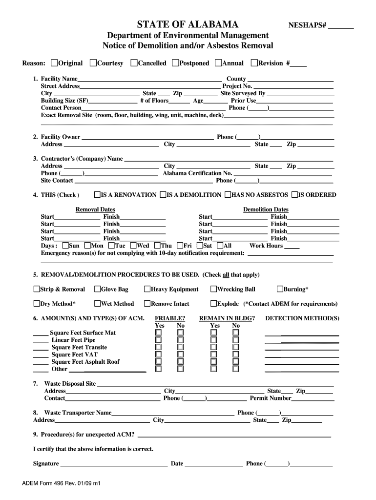  Adem Form 496 2009