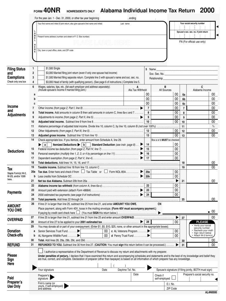  Printable Form 40nr 2019