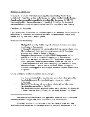 Hyperlinks to Internet Sites  Form