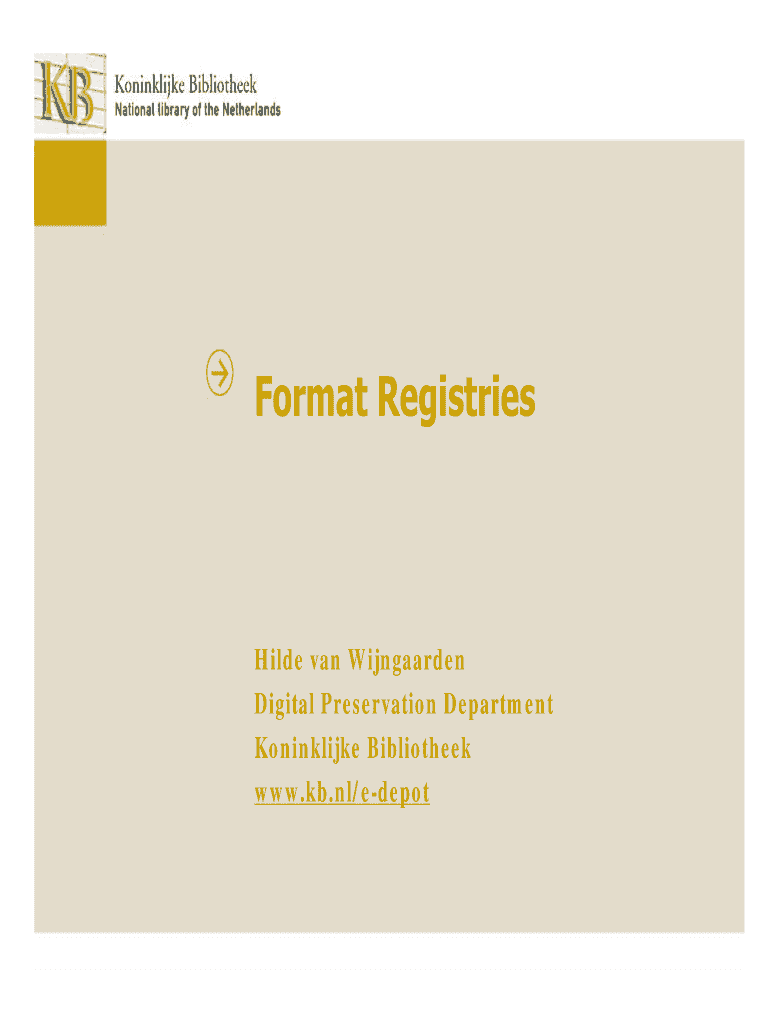 Format Registries Iwi Iuk