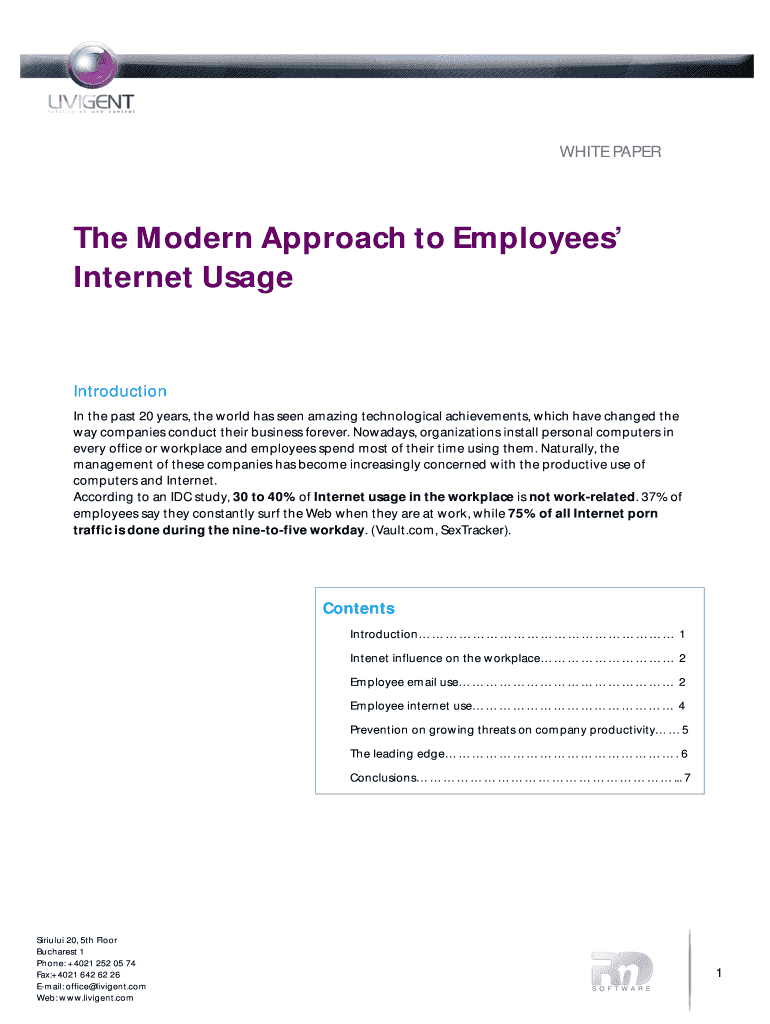 The Modern Approach to Employees&amp;amp;#39; Internet Usage  Form
