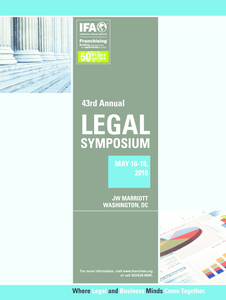 Legal Symposium  International Franchise Association  Franchise  Form
