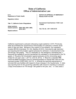 1205 02EE California Regulations State of California Oal Ca  Form