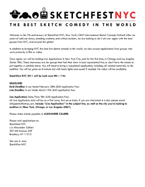 Welcome to the 7th Anniversary of SketchFest NYC , New York&#039;s  Form