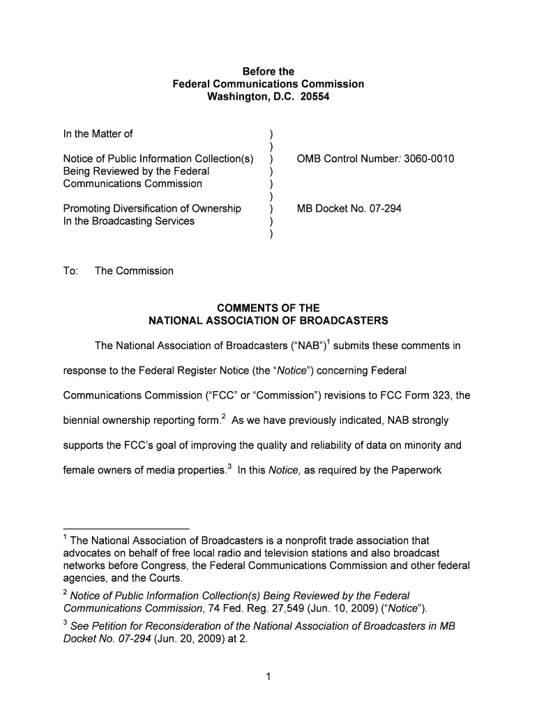 Form 323 Ownership Form to NAB Nab