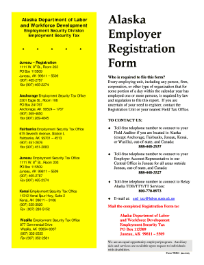 Alaska Employer Registration Form