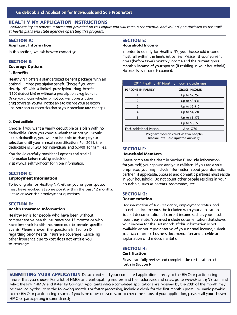 State of New York Sole Preprieters Stature Form