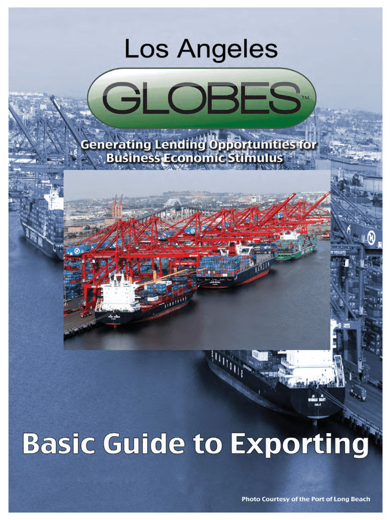 Los Angeles GLOBES &quot;Basic Guide to Exporting&quot; Wilshire State Bank  Form