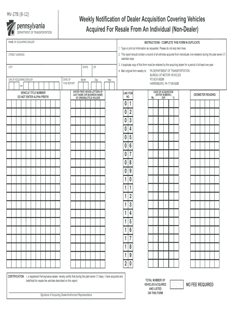  Mv 27b Online  Form 2007