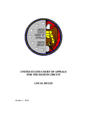 United States Court of Appeals for the Eighth Circuit Local Rules Ca8 Uscourts  Form