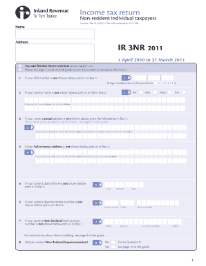 IR 3NR  Form