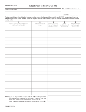 MTA 505 ATTAttachment to from MTA 505mta505att  Form