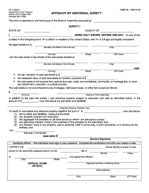 Personal Surety Template  Form