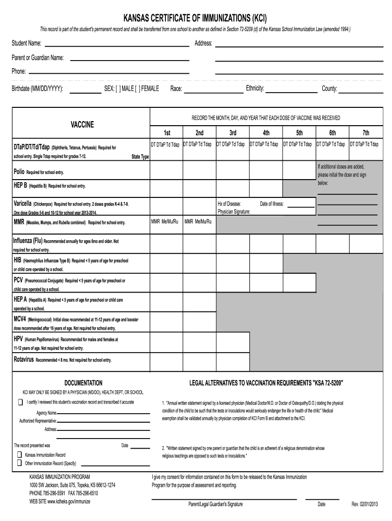  Kci Certificate PDF Form 2013