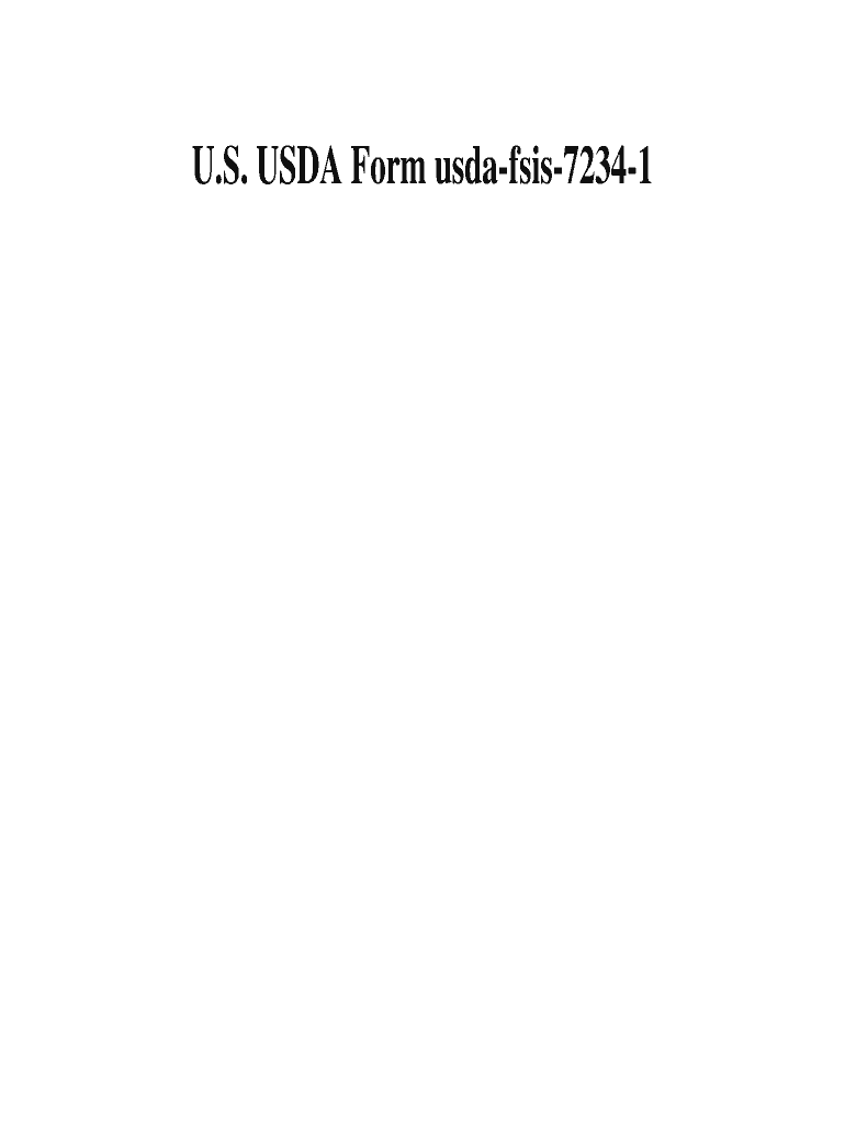  Fsis Form 7234 1 2011