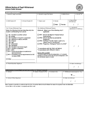How to Withdraw My Child from School in Arizona  Form