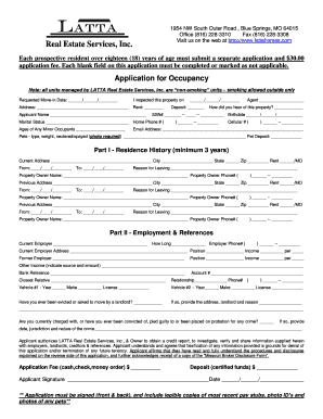 Application Procedures &amp; Disclosures  Form