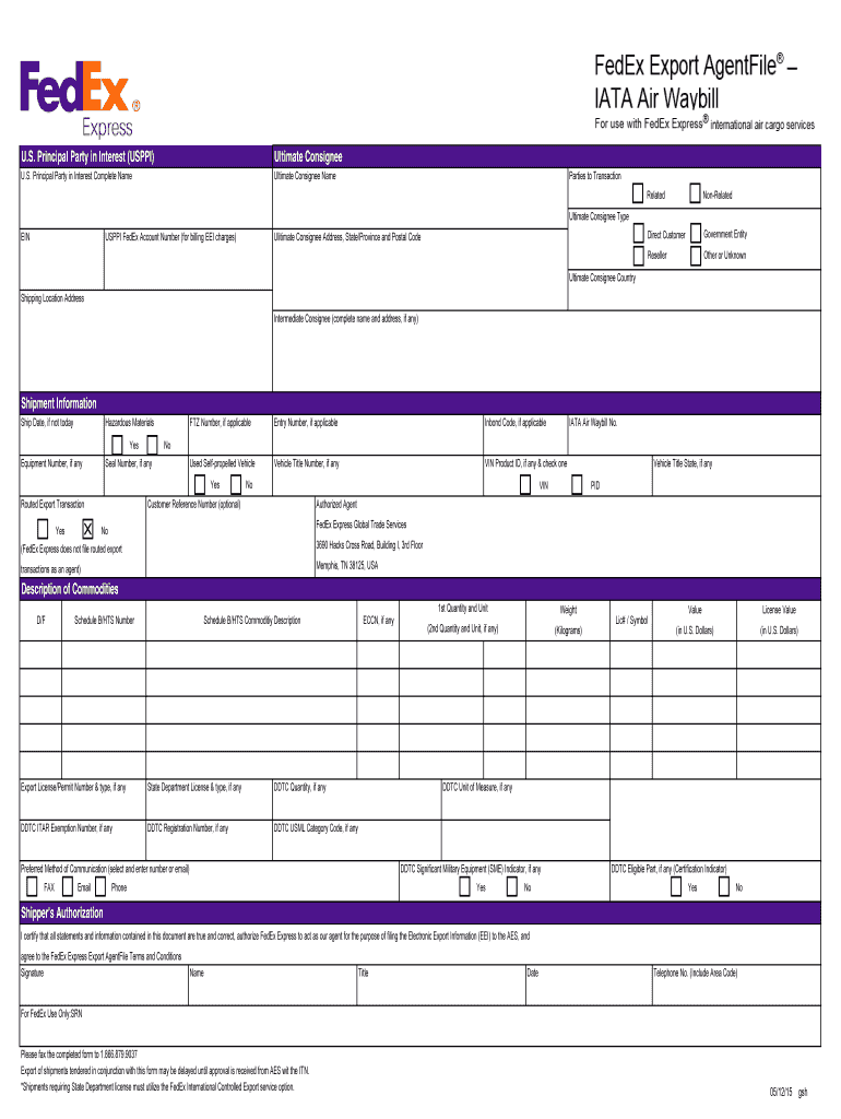  Fedexexportagentfile Form 2010