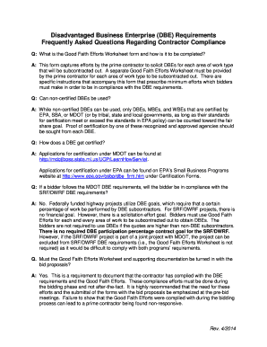 Disadvantaged Business Enterprise DBE State of Michigan Michigan  Form