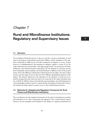 Rural and Microfinance Institutions  Form