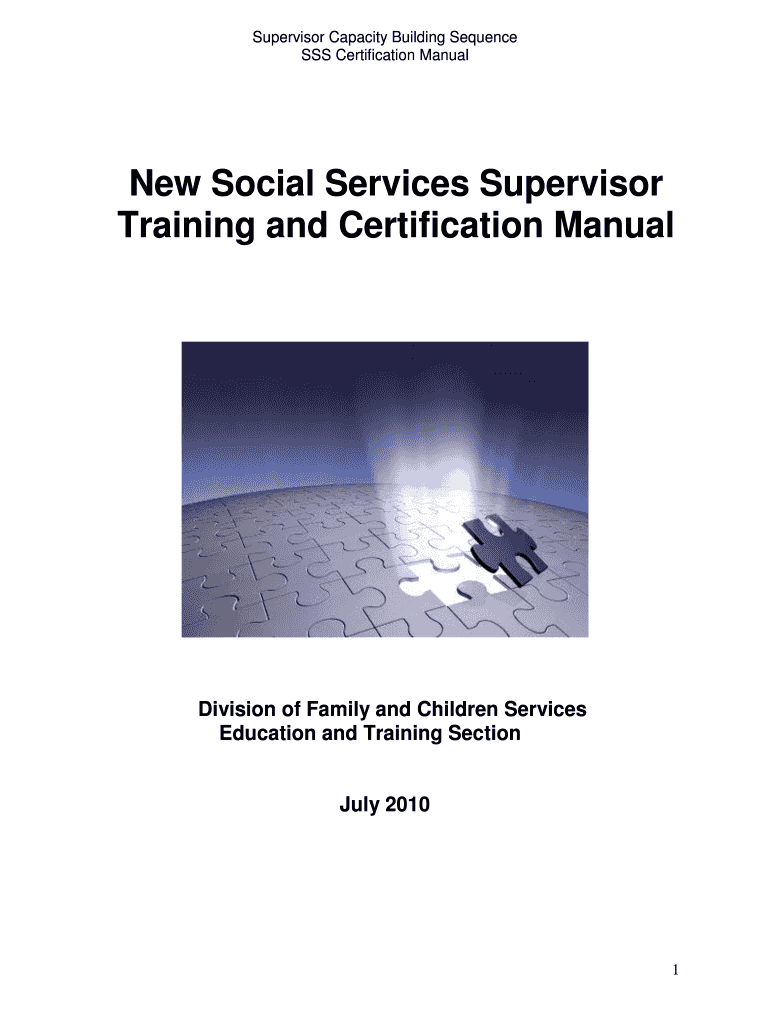 New Social Services Supervisor Training and Certification Manual Dhr Georgia  Form