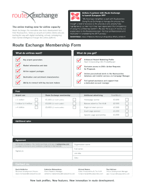 Route Exchange Membership Form Routesonline