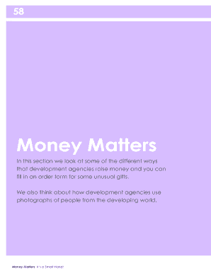 Money Matters DevelopmentEducation Ie Developmenteducation  Form