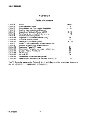 GS00P09BQD0018 VOLUME II GSA Gsa  Form