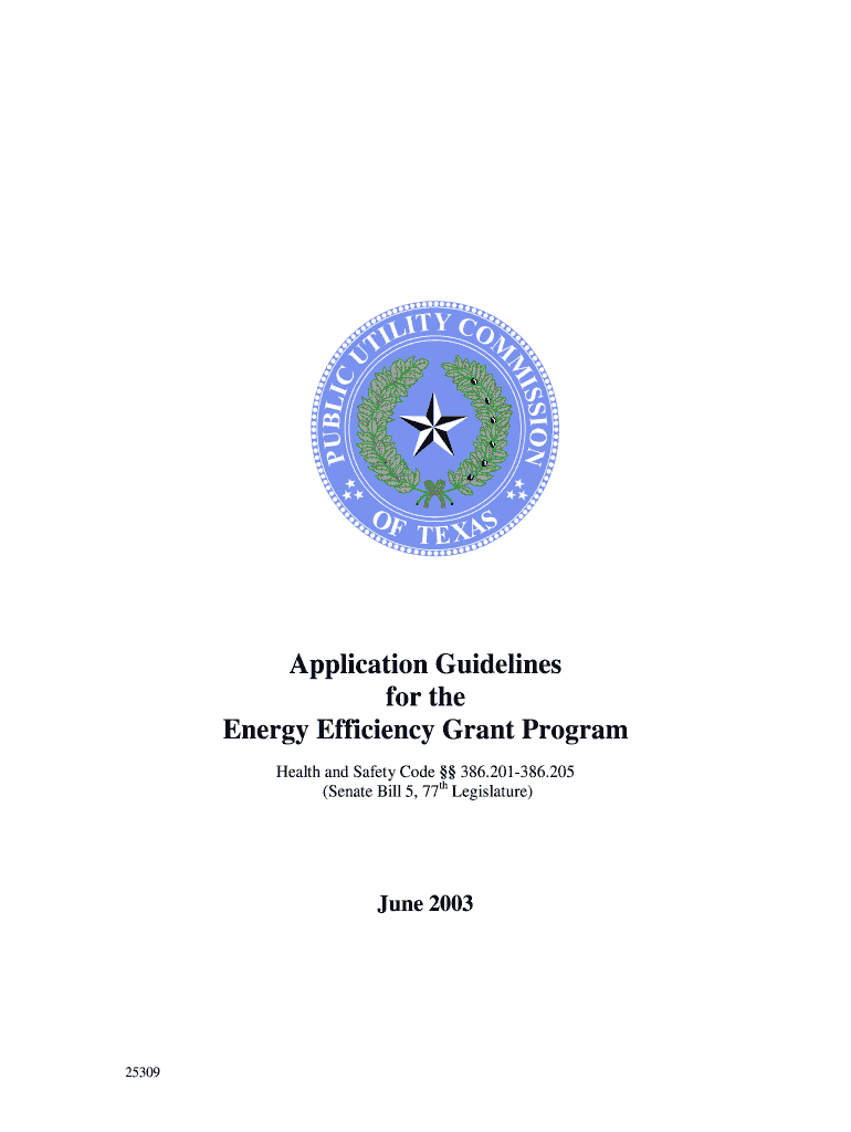 Application Guidelines for the Energy Efficiency Grant Program Powertochoose  Form