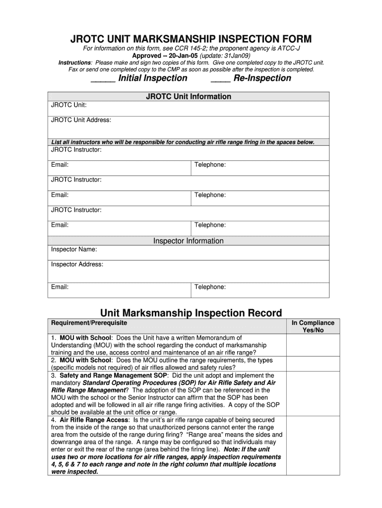  Marksmanship Form 2009-2024