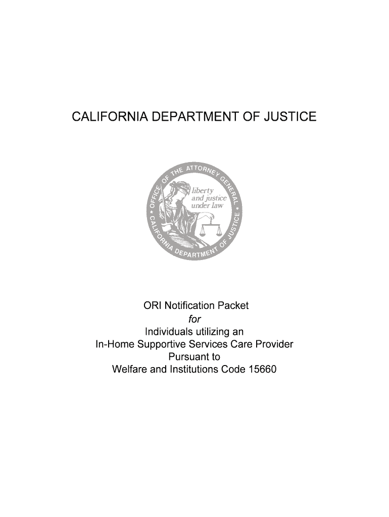 CALIFORNIA DEPARTMENT of JUSTICE  Ag Ca  Form