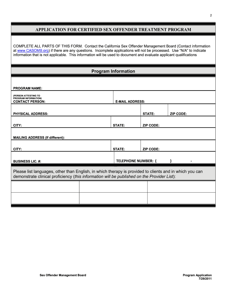  Casomb Application  Form 2011