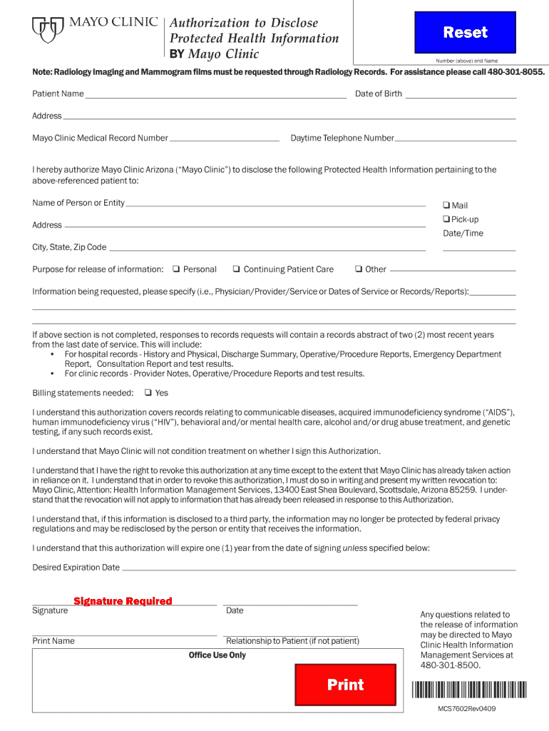  Mcs7602 Form 2009