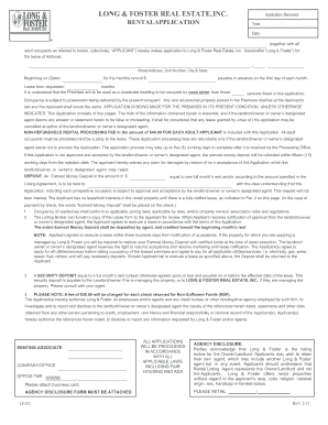 Long And Foster Rental Application - Fill Out and Sign Printable ...