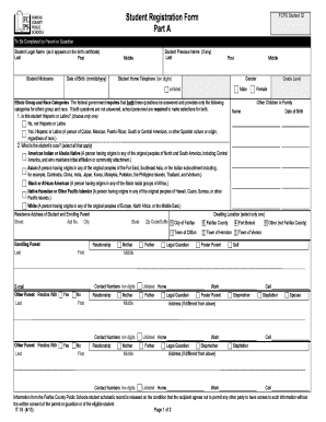  Student Registration Form it 19 Fairfax County Public Schools Fcps 2013