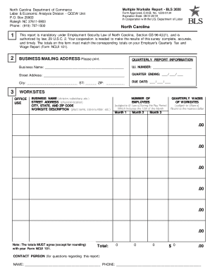 Form Bls 3020