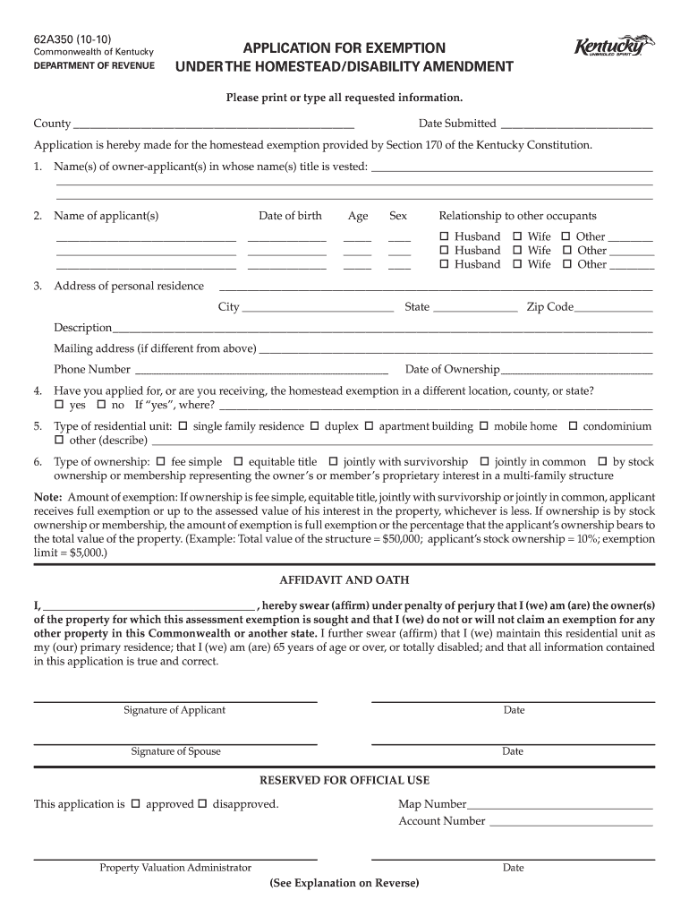 Hardin County Homestead Exemption  Form