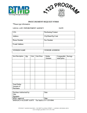 Procurement Request  Form