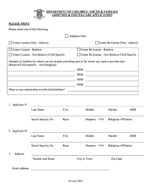 Foster Care Application Form