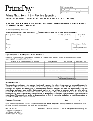 Primeflex Spending Forms