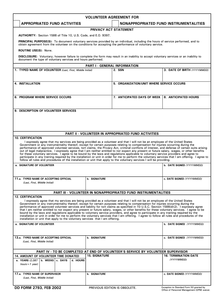 Dd Form 2793 March Fillable