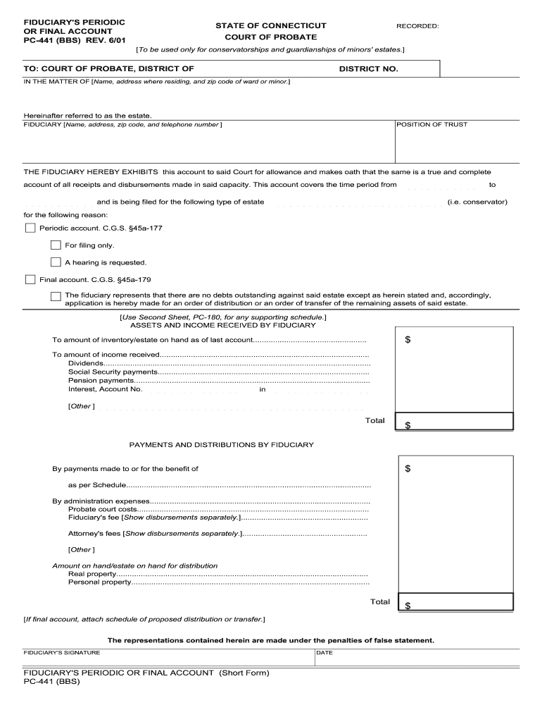 Get and Sign Pc 441 Bbs Ct Form 2001
