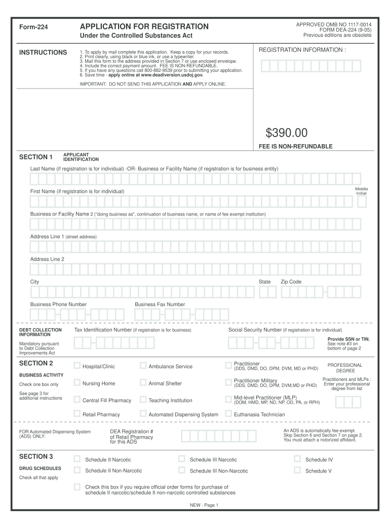  Form Dea 224 2011