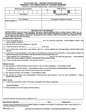 How to Complete Nys Wcb Rfa 1w  Form