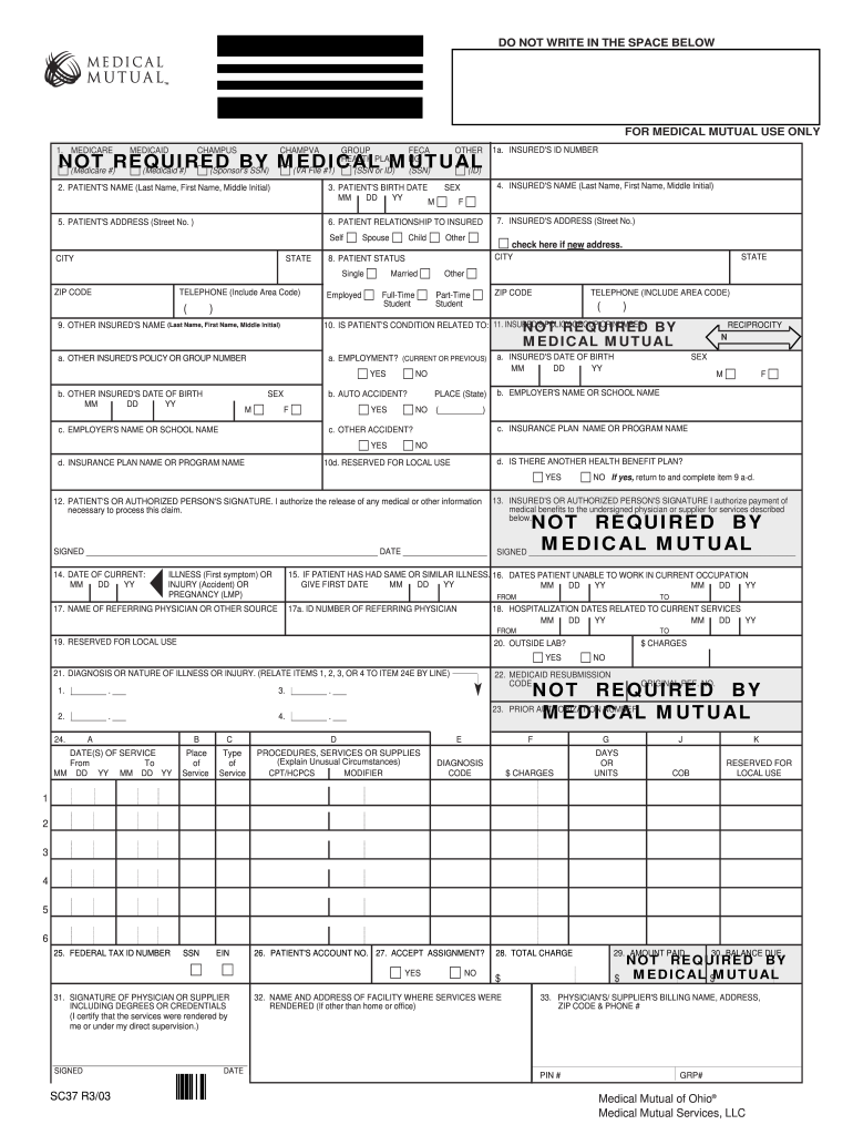 Get and Sign Medical Mutual Claim Form