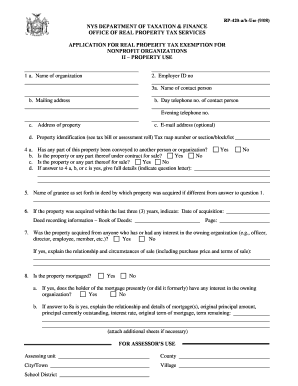 Nys Department of Taxation and Finance Rp 420 B Form