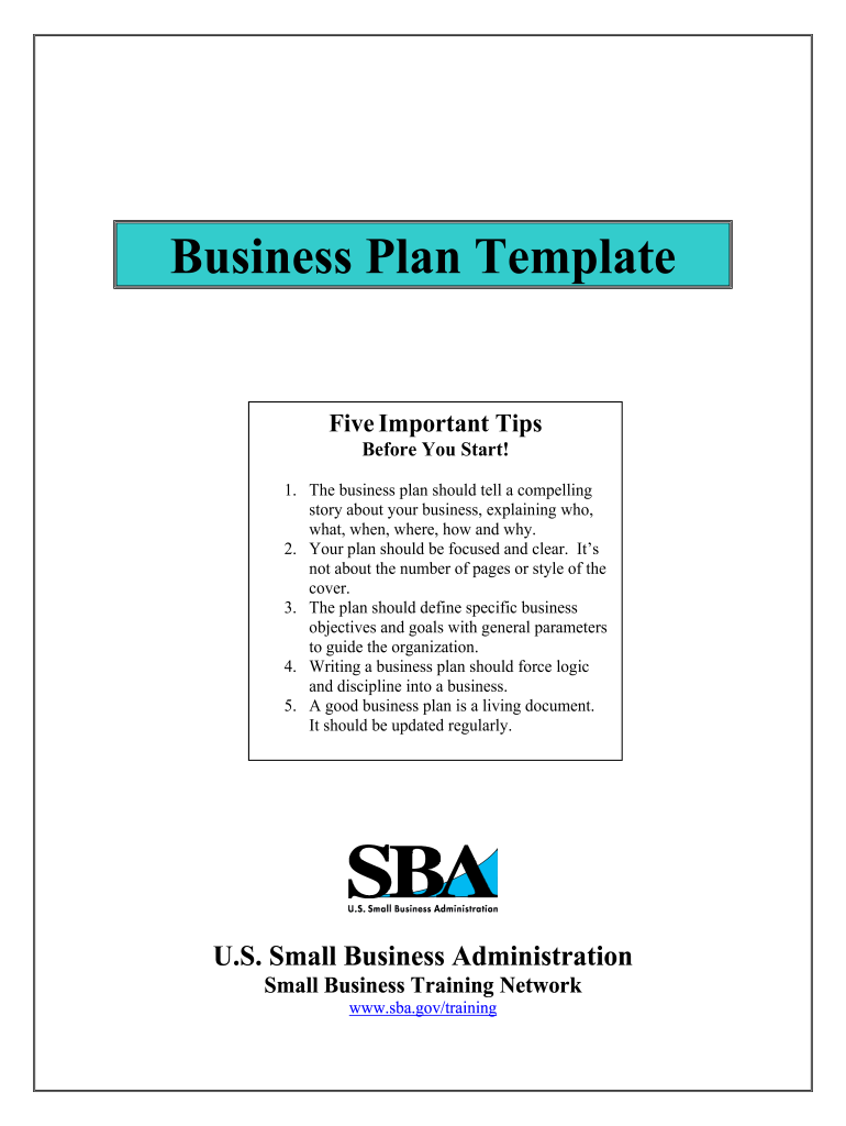 Fillable Business Plan PDF  Form