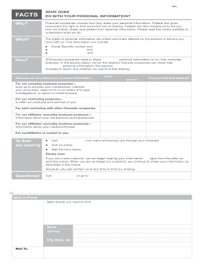 Federal Reserve Model Privacy Notice Form