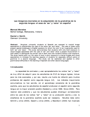 1 Las Im Genes Mentales En La Adquisici N De La Gram Tica De La  Form